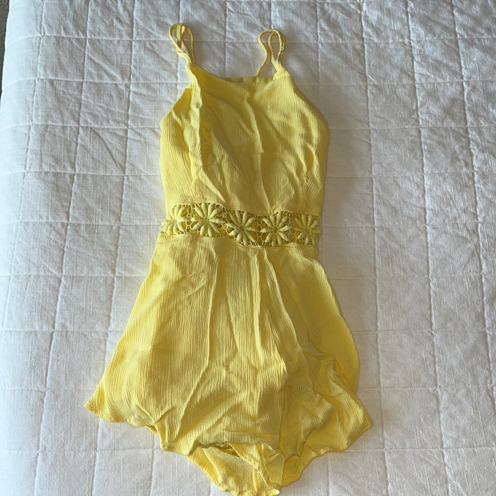 Yellow Forever 21 romper